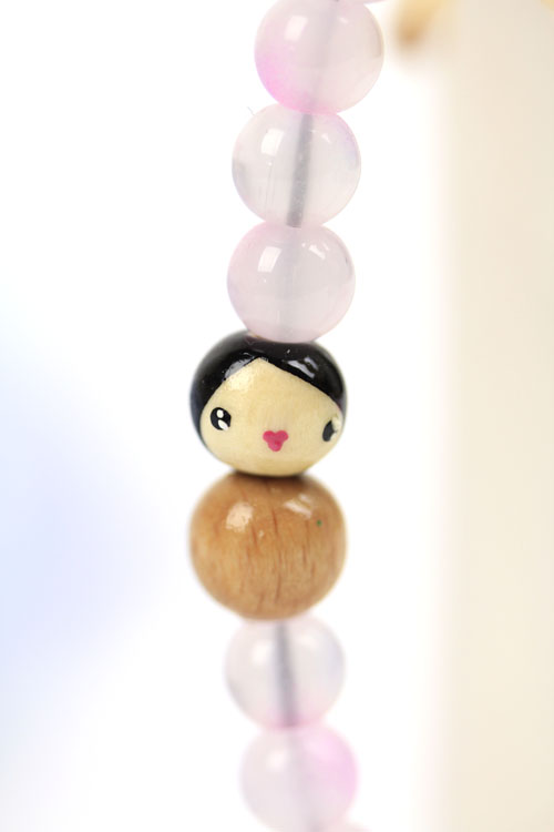 (image pour) Bracelet Perle Verre Jasmin 🌼